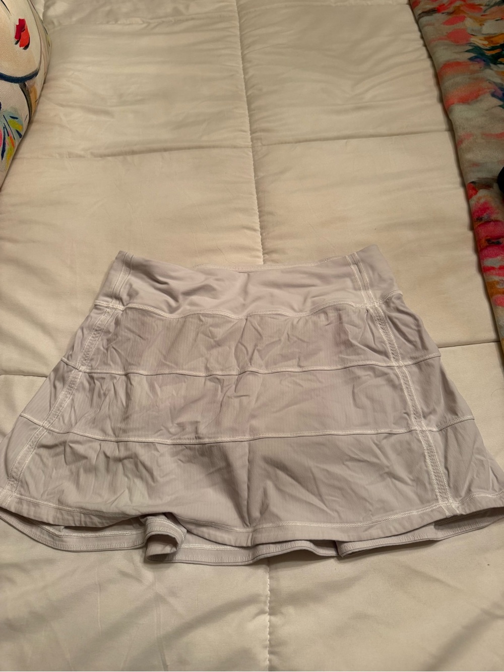 lululemon athletica light gray athletic skort